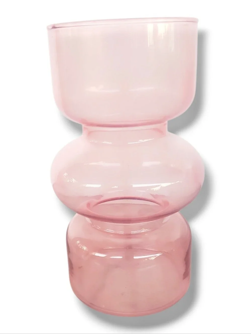 Vintage Dusty Rose Glass Bud Vase Retro Mid Century Modern Decorative Vase